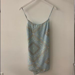 Blue Blush open back dress